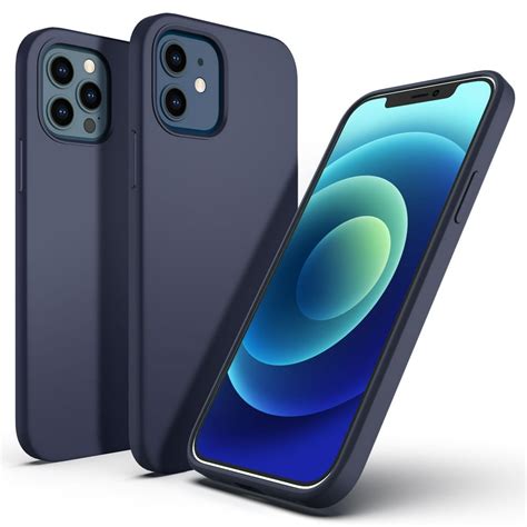 Sky Blue/black Rubber Cover For Iphone 12 And 12 Pro 